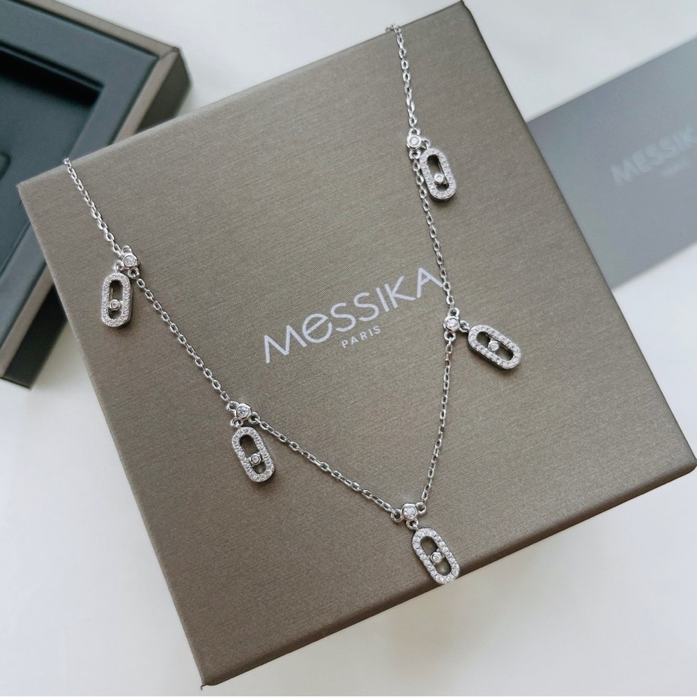 Messika sliding diamond necklace